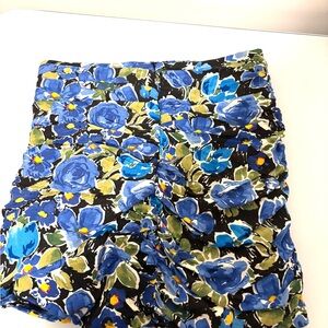 Zara Floral Print Women’s Medium Mini Skirt with Blue and Green Accents